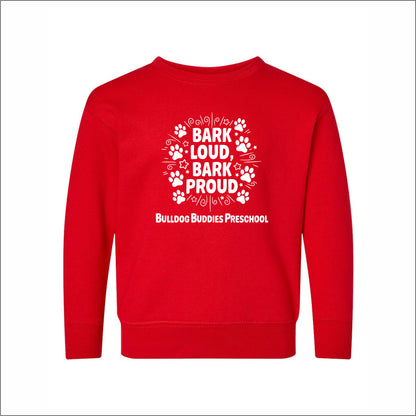 Bulldog Buddies Preschool Toddler Crewneck Sweatshirt - Des. A