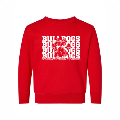 Bulldog Buddies Preschool Toddler Crewneck Sweatshirt - Des. B