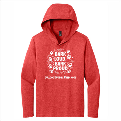 Bulldog Buddies Preschool Tri-Blend Long Sleeve Hoodie - Des. A