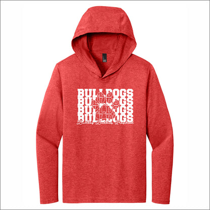Bulldog Buddies Preschool Tri-Blend Long Sleeve Hoodie - Des. B