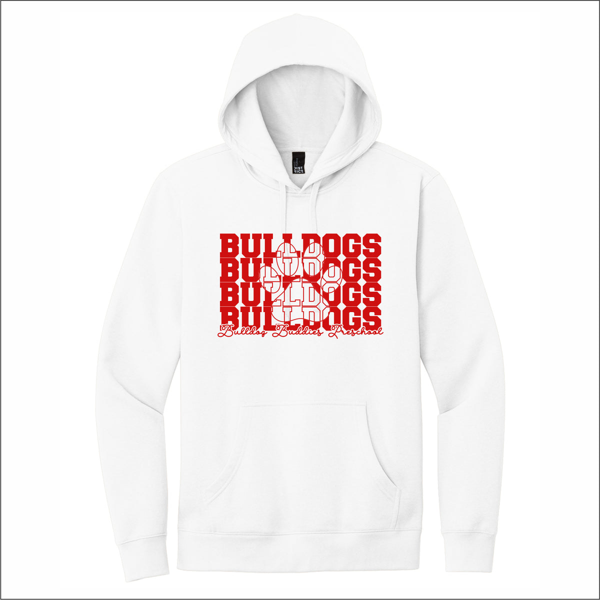 Bulldog Buddies Preschool VIT Hooded Sweatshirt - Des. B