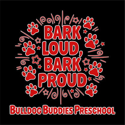 Bulldog Buddies Preschool Toddler Soft Jersey Long Sleeve Tee - Des. A