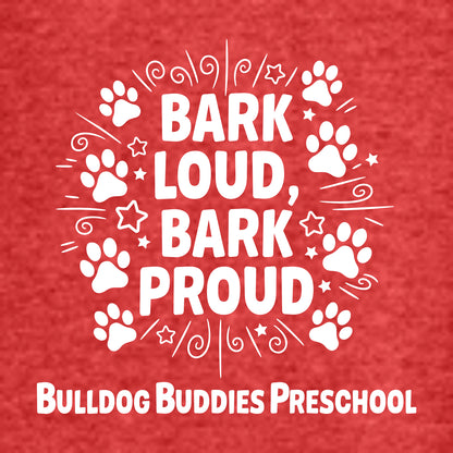 Bulldog Buddies Preschool Tri-Blend Long Sleeve Hoodie - Des. A