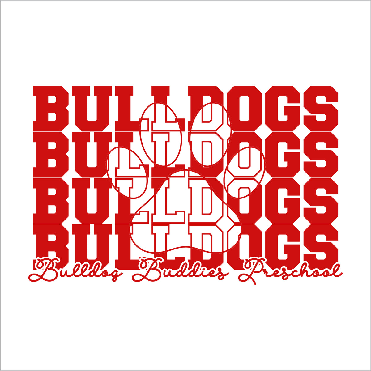 Bulldog Buddies Preschool Toddler Cotton Jersey T - Des. B
