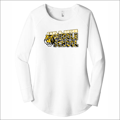 CBB Tigers Staff Ladies Tri-Blend Long Sleeve Tunic Tee