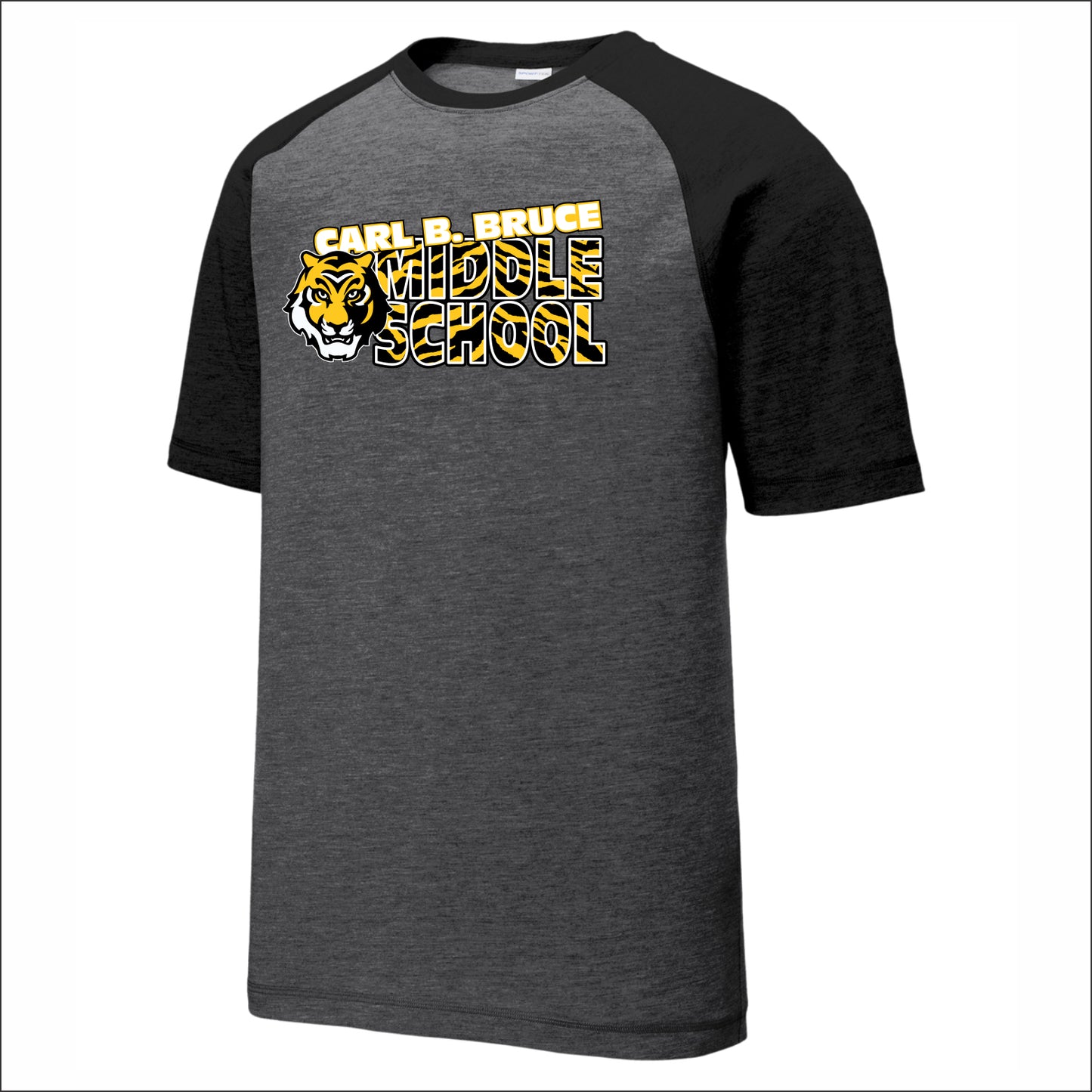 CBB Tigers Staff Tri-Blend Wicking Raglan Tee