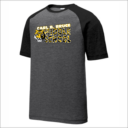 CBB Tigers Staff Tri-Blend Wicking Raglan Tee