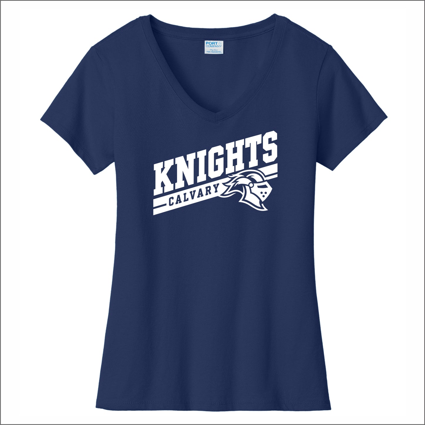 CCA Spiritwear Ladies Fan Favorite V-Neck Tee - Design A