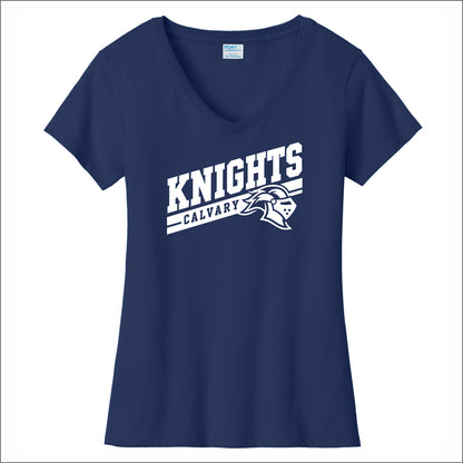 CCA Spiritwear Ladies Fan Favorite V-Neck Tee - Design A