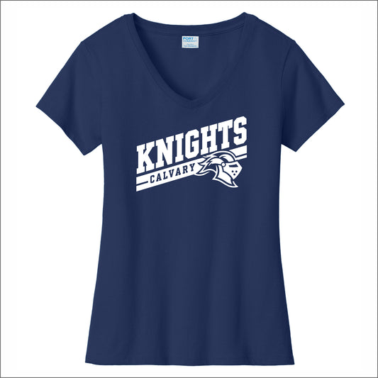 CCA Spiritwear Ladies Fan Favorite V-Neck Tee - Design A