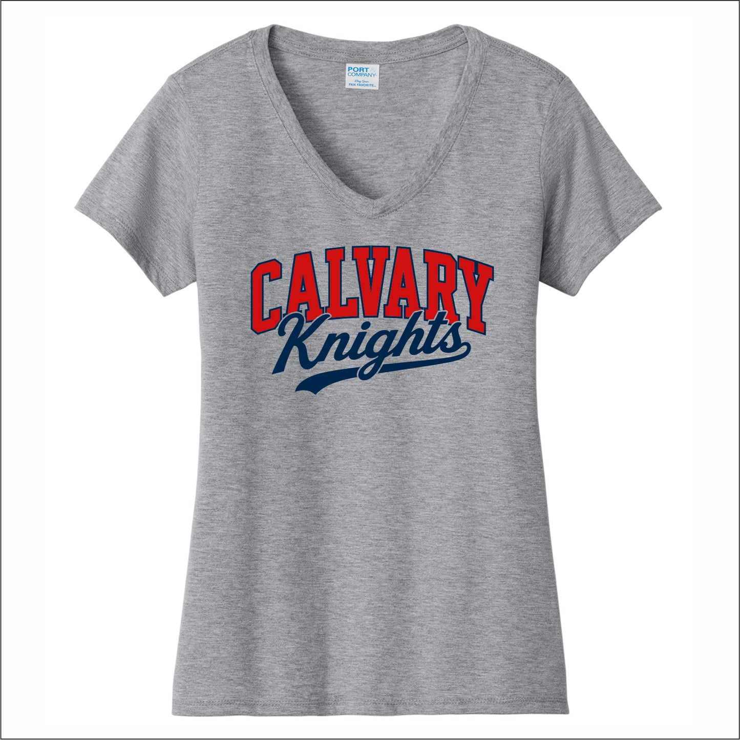 CCA Spiritwear Ladies Fan Favorite V-Neck Tee - Design B