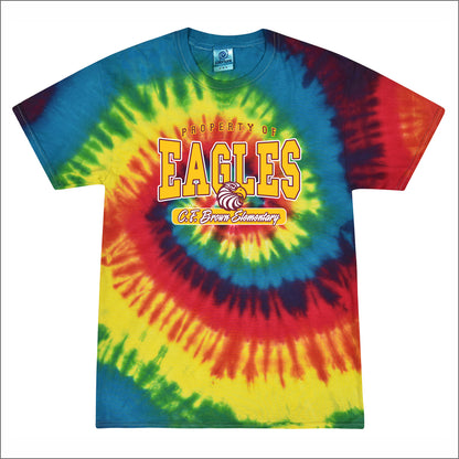 CF Brown Elem Tie-Dye T-shirt - Des. B