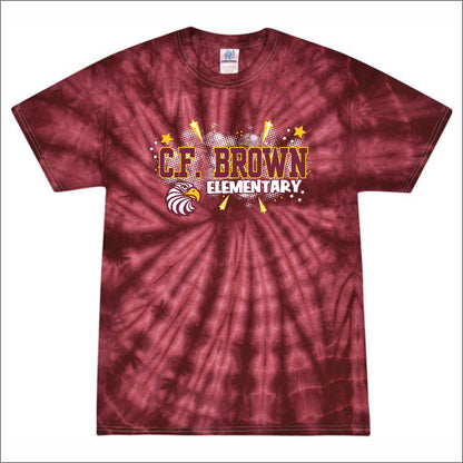 CF Brown Elem Tie-Dye T-shirt - Des. A