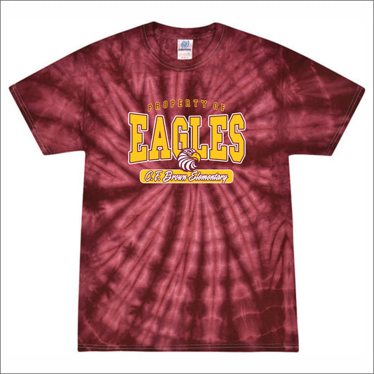 CF Brown Elem Tie-Dye T-shirt - Des. B