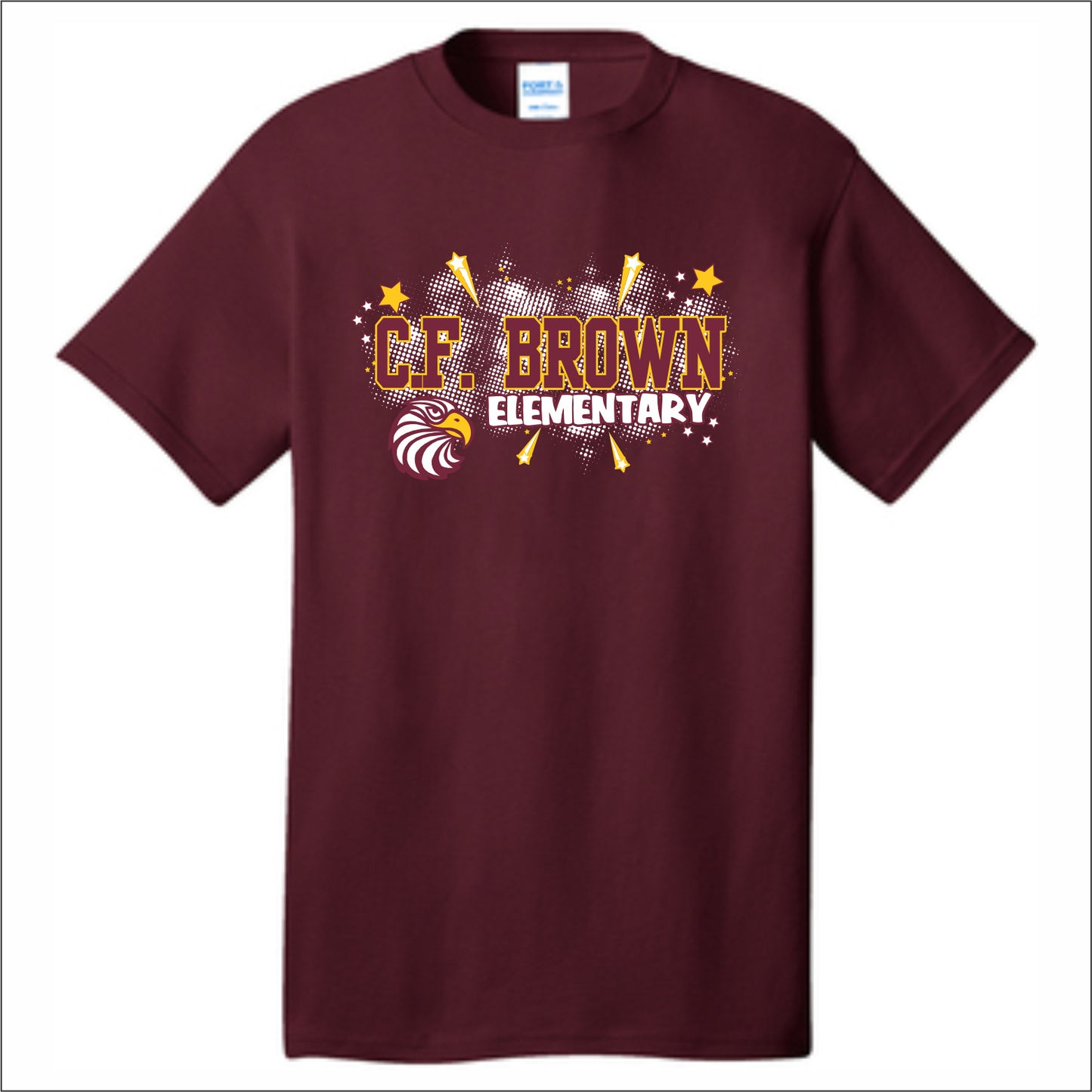 CF Brown Elem Short Sleeve T-shirt - Des. A