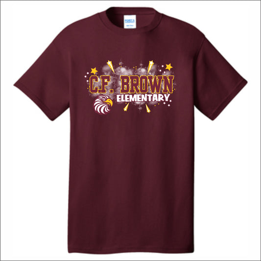 CF Brown Elem Short Sleeve T-shirt - Des. A