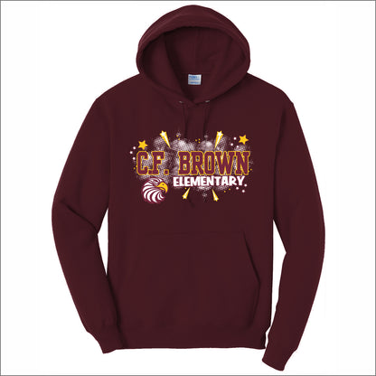 CF Brown Elem Hooded Sweatshirt - Des. A