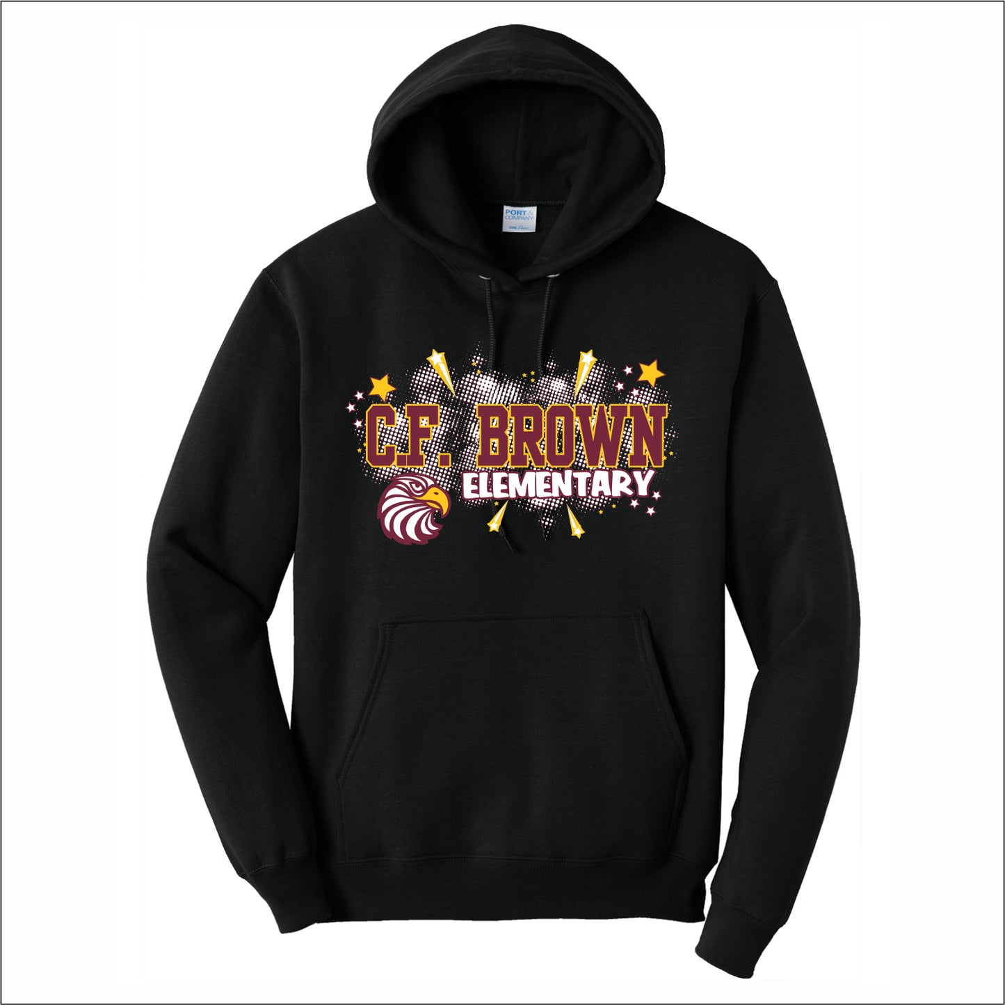 CF Brown Elem Hooded Sweatshirt - Des. A