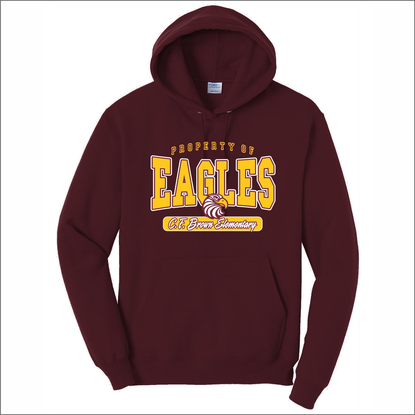 CF Brown Elem Hooded Sweatshirt - Des. B