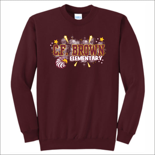 CF Brown Elem Crewneck Sweatshirt - Des. A