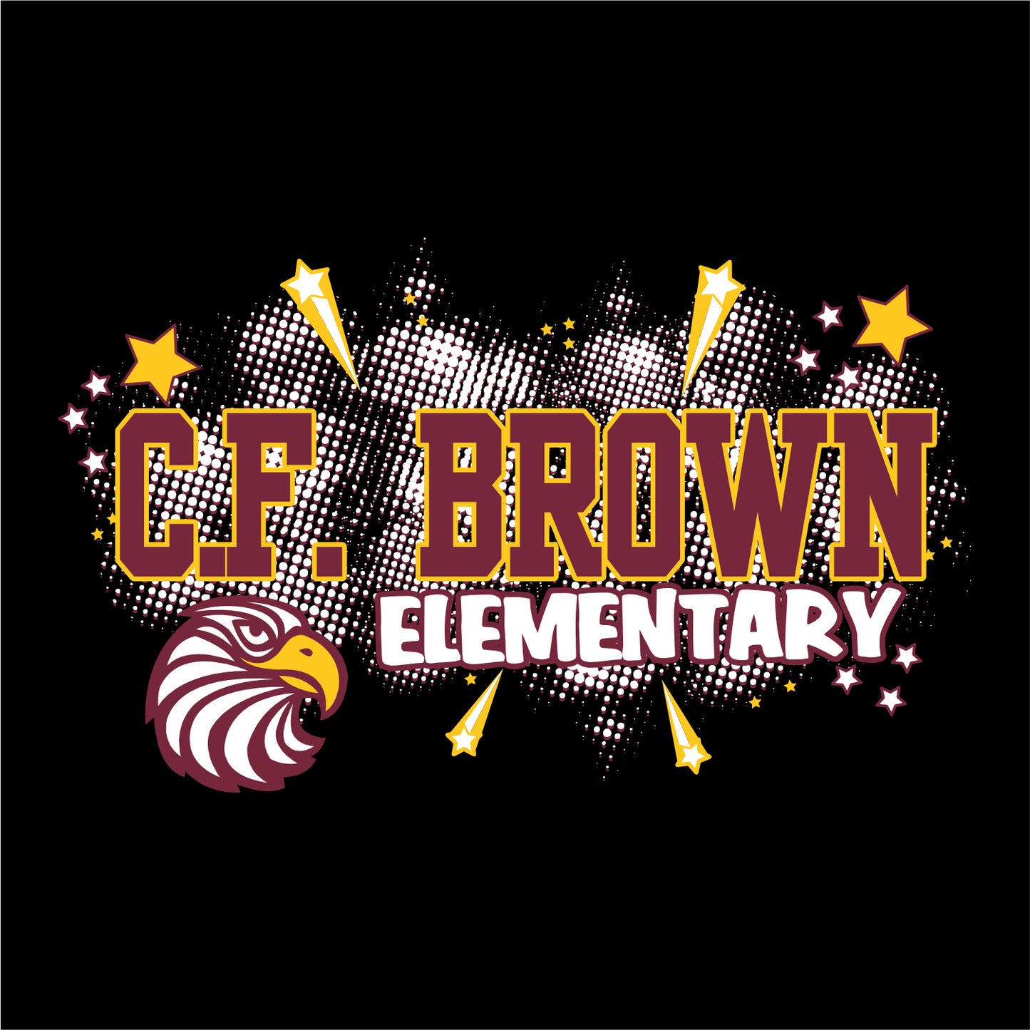 CF Brown Elem Hooded Sweatshirt - Des. A