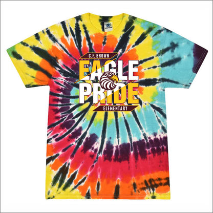 CF Brown Elem Tie-Dye T-shirt