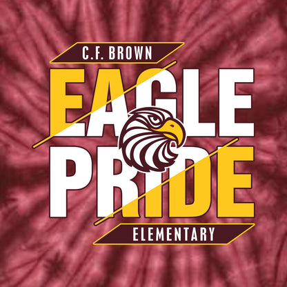 CF Brown Elem Tie-Dye T-shirt