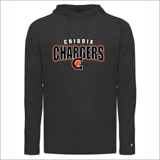 Chiddix Spiritwear Triblend Hooded Long Sleeve Tee - Design A