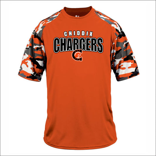 Chiddix Spiritwear Camo Sleeve Performance T-shirt - Design A