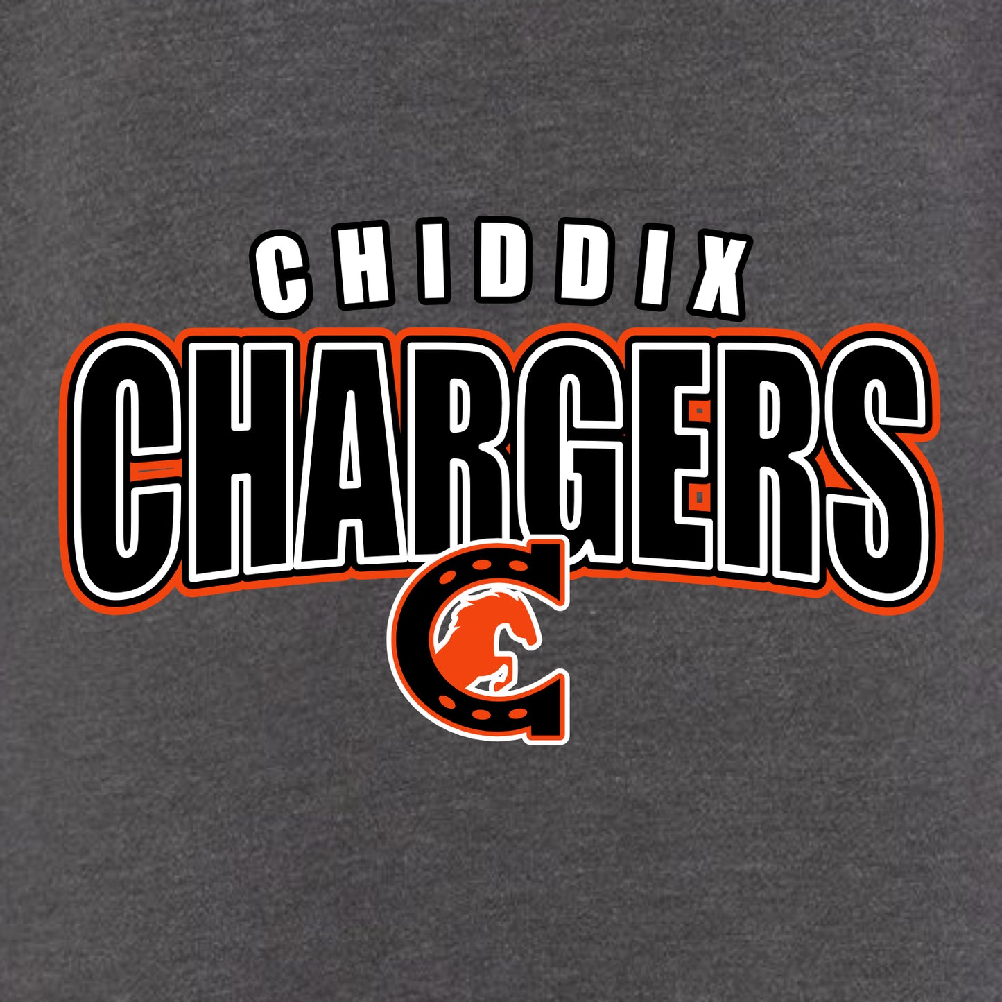 Chiddix Spiritwear Ladies Wave Wash Crewneck Sweatshirt - Design A