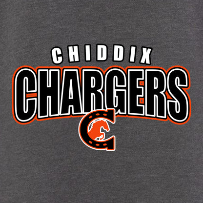 Chiddix Spiritwear Ladies Wave Wash Crewneck Sweatshirt - Design A