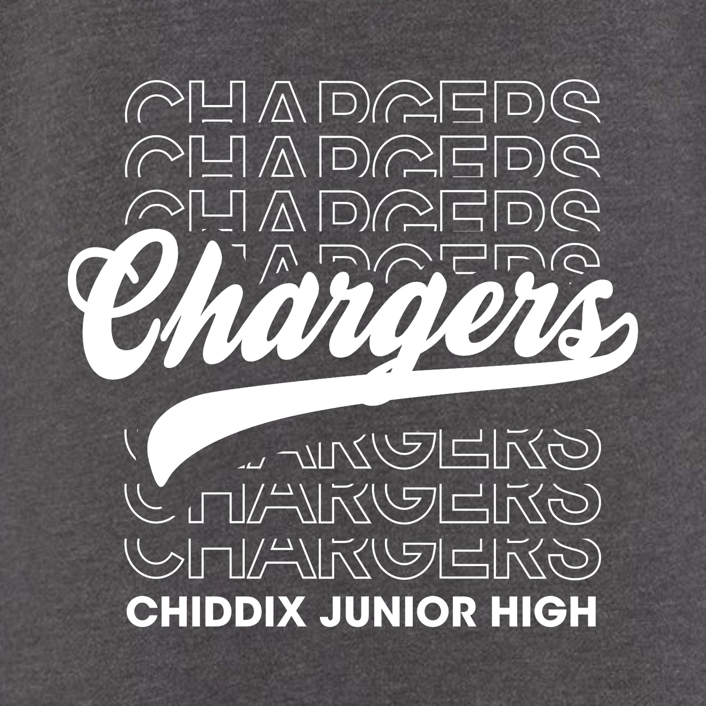 Chiddix Spiritwear Ladies Wave Wash Crewneck Sweatshirt - Design B