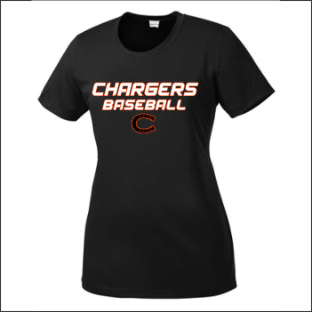 CJHS Baseball Ladies Performance T-shirt - Design A