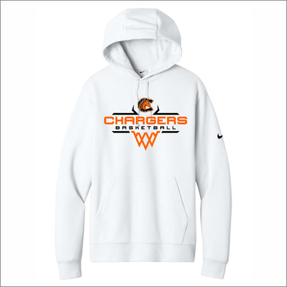 CJHS Boys Basketball Nike Club Fleece Sleeve Swoosh Pullover Hoodie