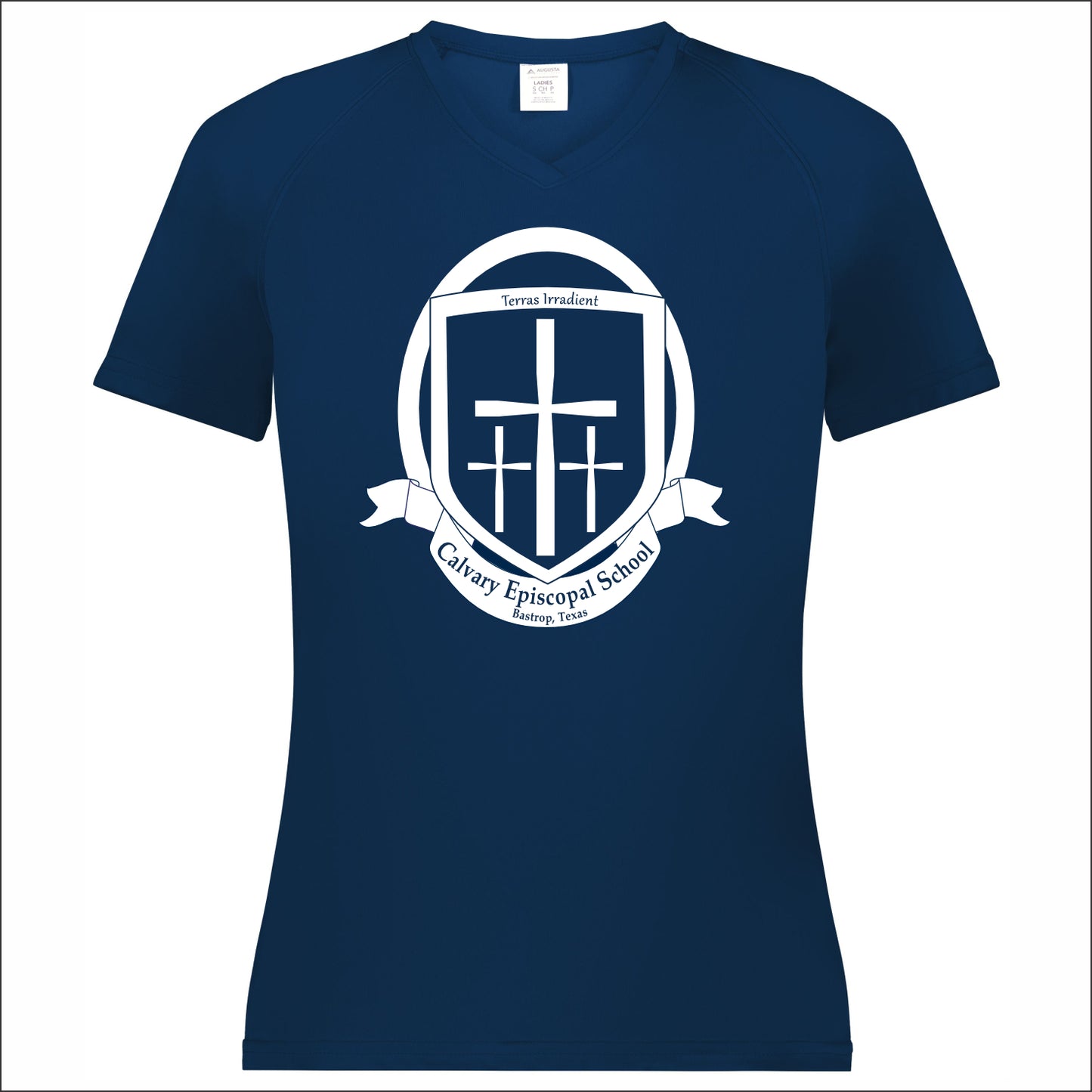 Calvary Episcopal Ladies Performance V-Neck - Design A