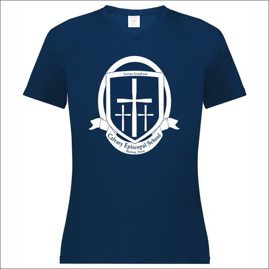 Calvary Episcopal Ladies Performance V-Neck - Design A