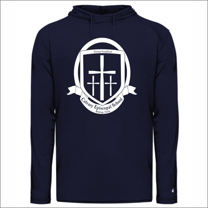 Calvary Episcopal Triblend Hooded Long Sleeve T - Design A