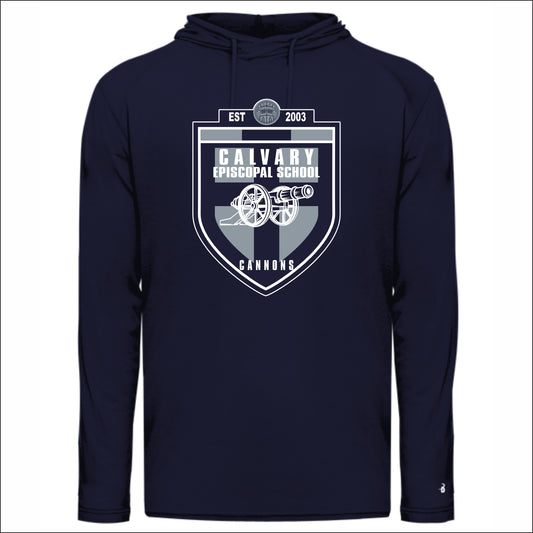 Calvary Episcopal Triblend Hooded Long Sleeve T - Design B