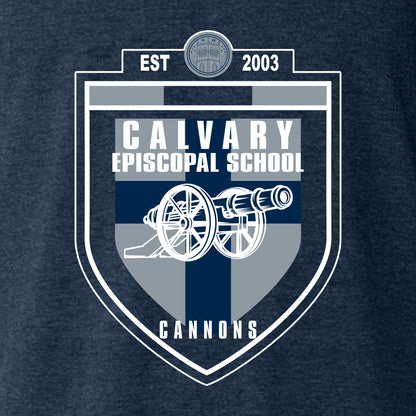 Calvary Episcopal Heathered Soft Jersey V-Neck Short Sleeve T-shirt - Design B