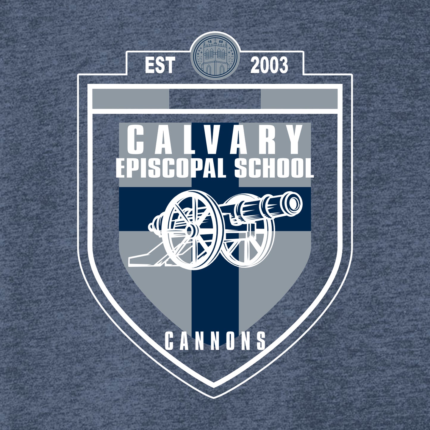 Calvary Episcopal Ladies Tri-Blend Long Sleeve Tunic Tee - Design B