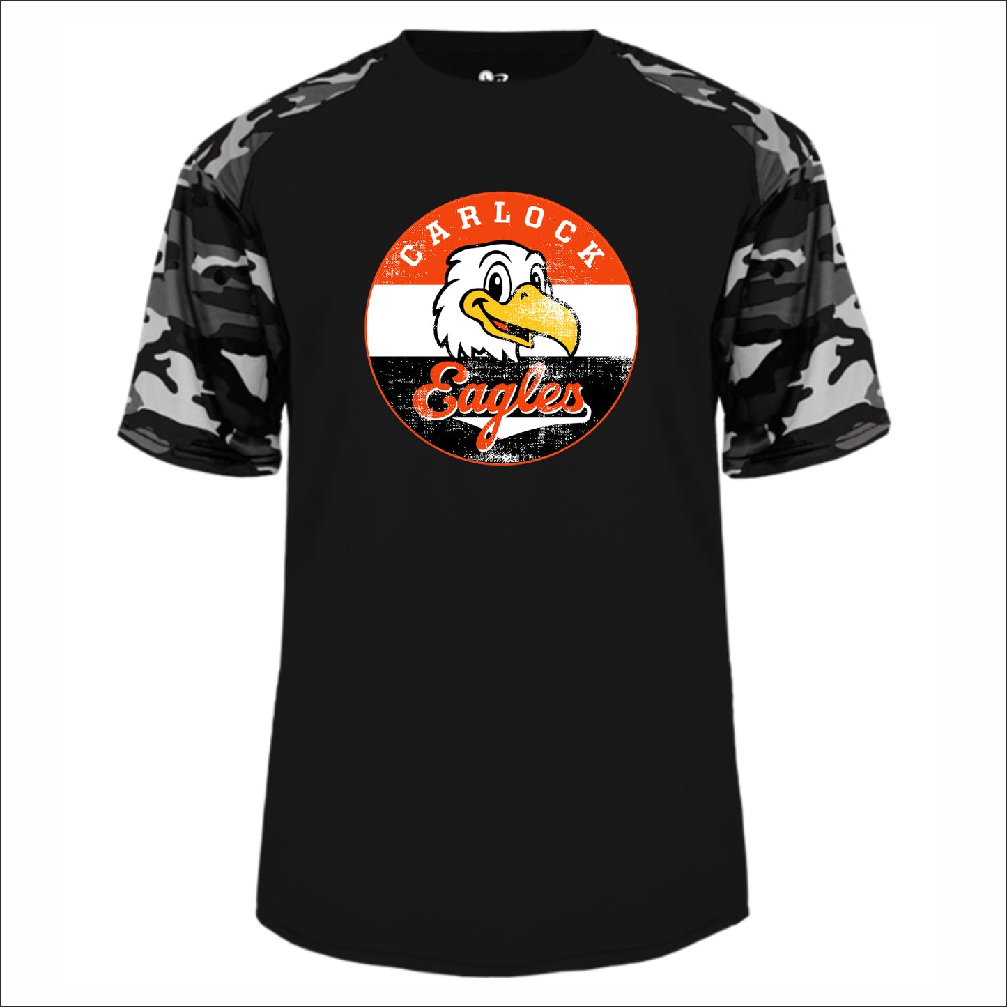 Carlock Elementary Camo Sleeve Performance T-shirt - Design B