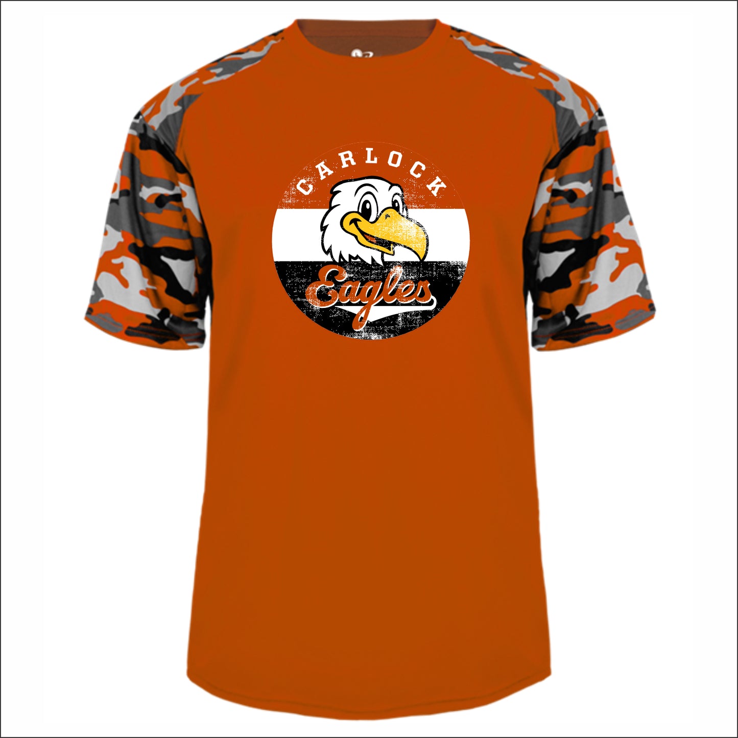 Carlock Elementary Camo Sleeve Performance T-shirt - Design B