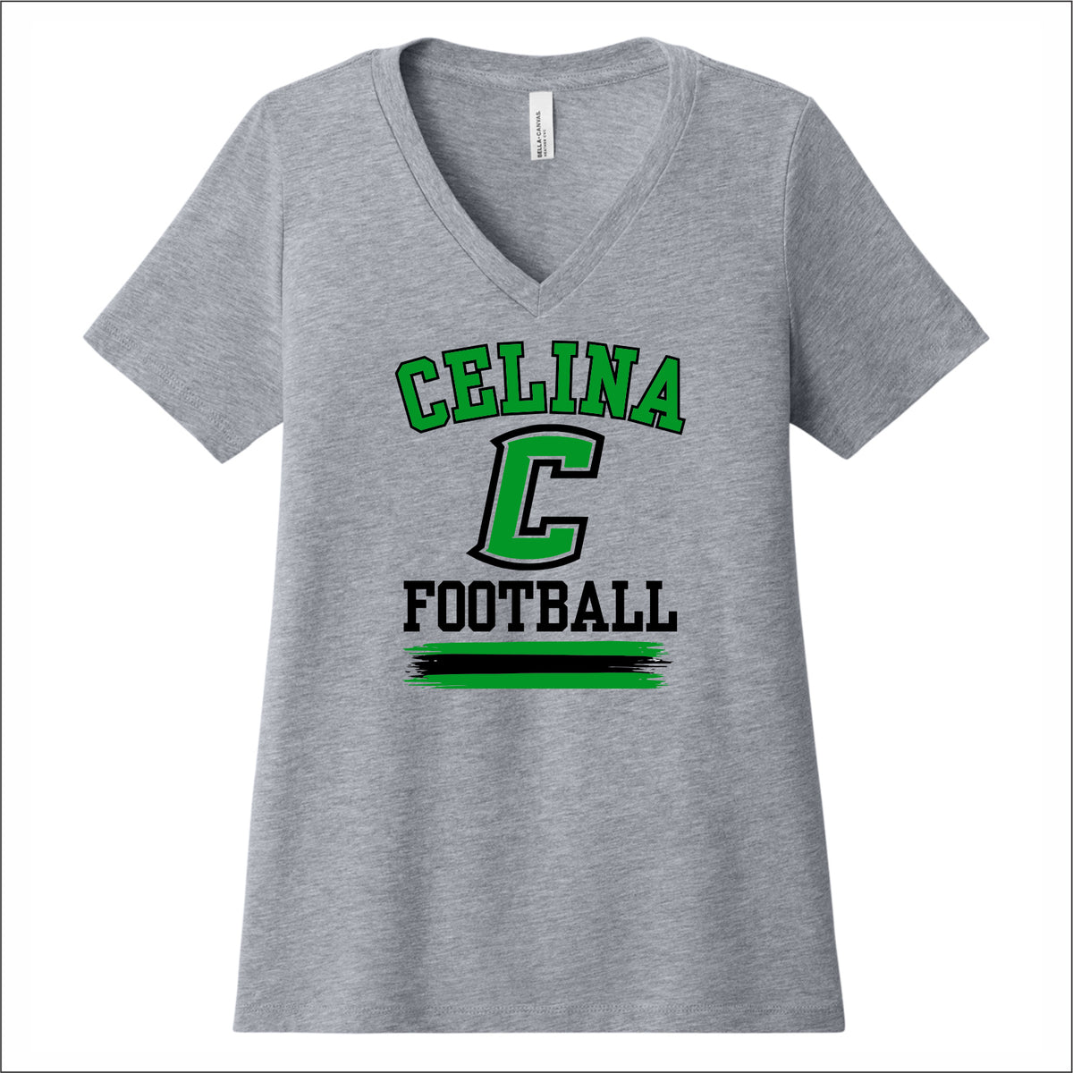 CYF Ladies Relaxed Heather V-Neck Tee - Des. A