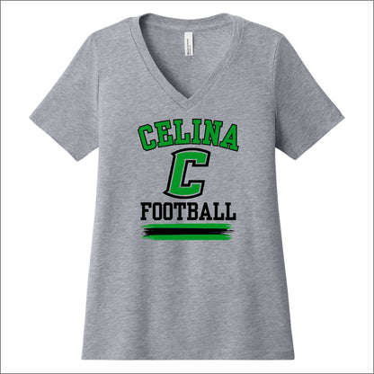CYF Ladies Relaxed Heather V-Neck Tee - Des. A