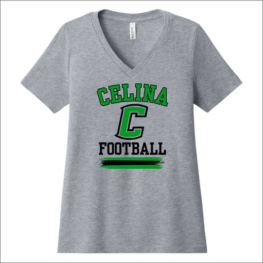 CYF Ladies Relaxed Heather V-Neck Tee - Des. A