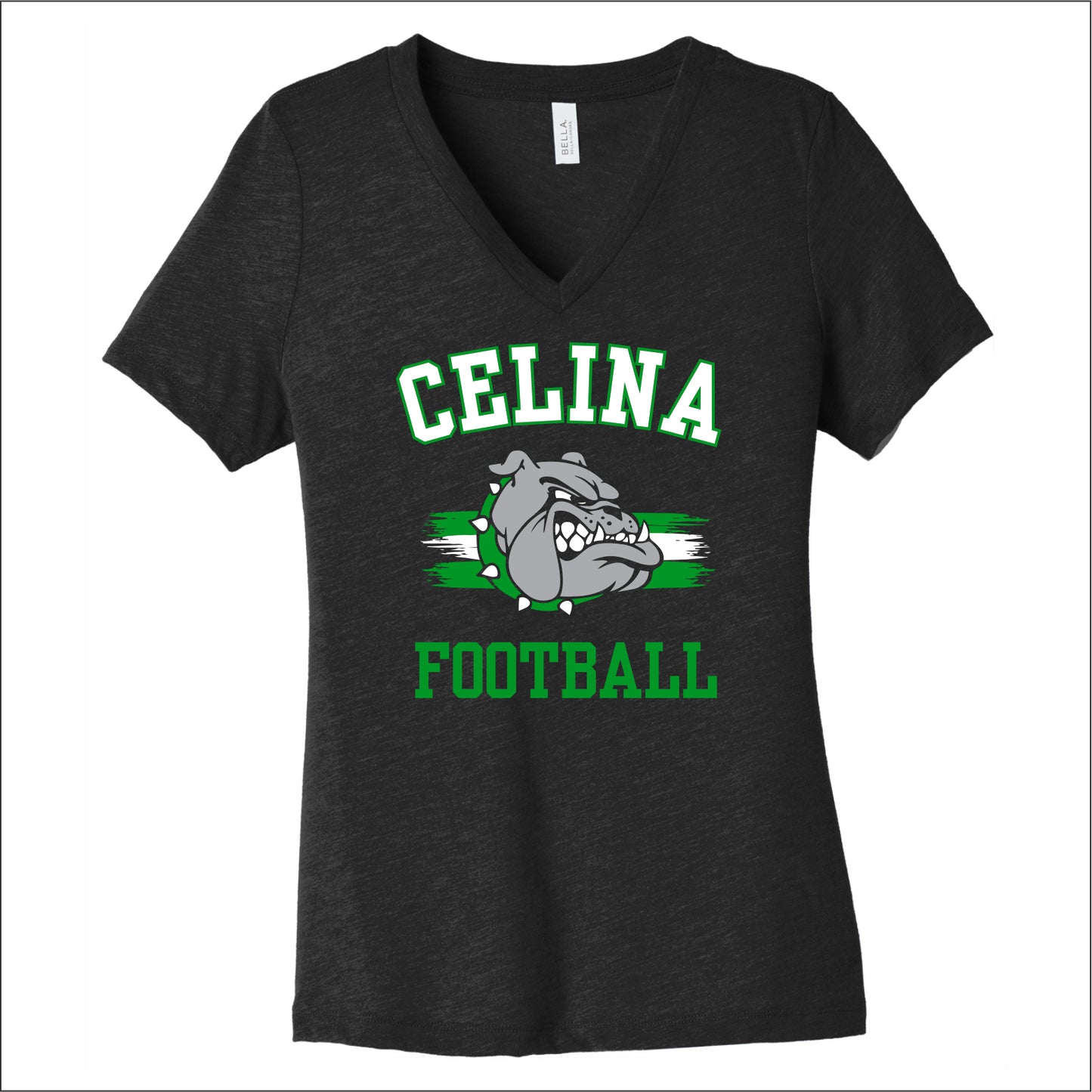 CYF Ladies Relaxed Heather V-Neck Tee - Des. B
