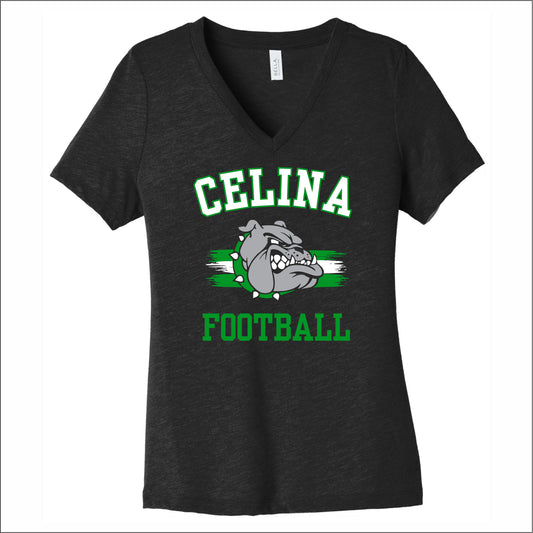 CYF Ladies Relaxed Heather V-Neck Tee - Des. B