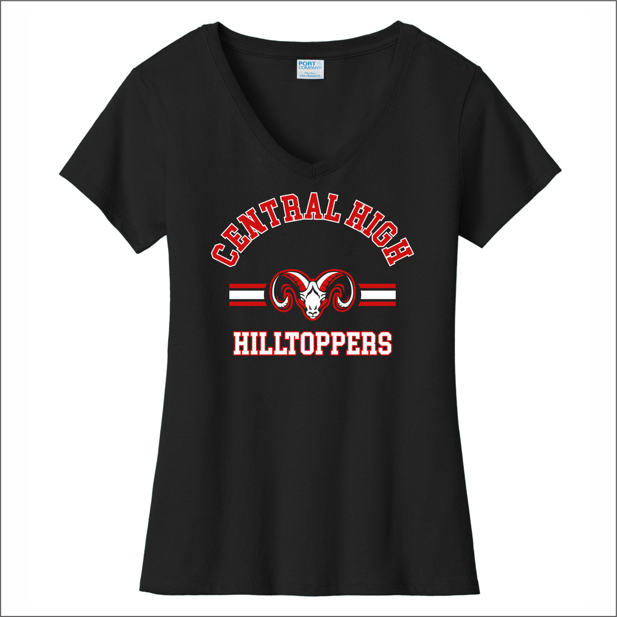 Central High School  Ladies Long Sleeve Fan Favorite V-Neck Tee