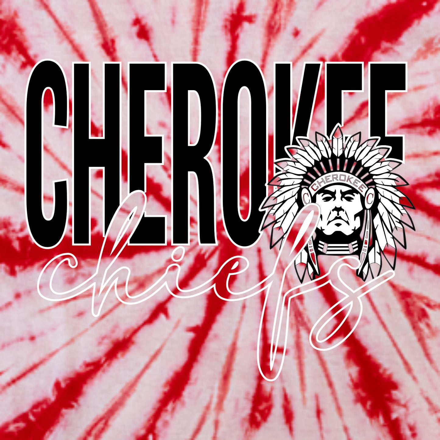 Cherokee HS Spider Tie-Dye T-shirt - Design B