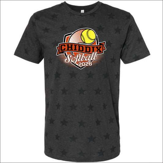 CJHS Softball Star Print Tee